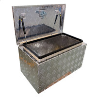Boîte à outils multifonctionnelle en aluminium imperméable pour l'extérieur, boîte à outils, coffre de rangement pour charbon, grande capacité 70x40x40cm pour camionnettes