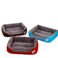 Vente en gros de canapé-lit pour chien respirant personnalisé, lit pour animaux de compagnie double usage double face et accessoires, niche pour chien rectangulaire de grande taille