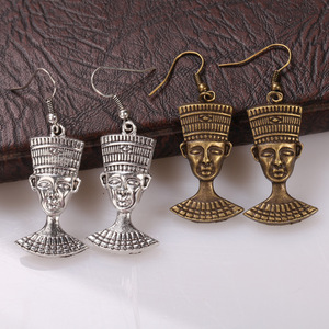 Pendientes Colgantes con Rostro de Faraón Egipcio, Aleación Chapada en Bronce Antiguo, Pendientes de Moda Unisex - Product Image 3