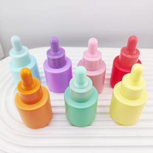 20ml Flat Shoulder Glass <b>Bottle</b> Macaron Color <b>Dropper</b> Type For Essential Oil Serum Cosmetic Dispensing Empty <b>Bottle</b> - Product Image 2