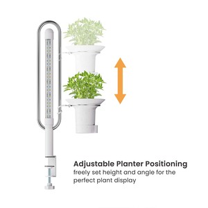 Support de <span class=keywords><strong>plante</strong></span> décoratif rotatif à LED PS01-1C, éclairage de croissance <span class=keywords><strong>pour</strong></span> plantes, support de bureau intérieur à pince, étagère de rangement <span class=keywords><strong>pour</strong></span> plantes <span class=keywords><strong>pour</strong></span> la maison et le bureau - Product Image 4