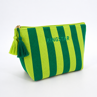 Pochette de maquillage portable personnalisable avec fermeture éclair, motif et broderie sur mesure, vente en gros directe usine