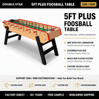 Table de baby-foot personnalisable 5FT Plus en MDF avec lamination PVC, accessoire de jeu de football d'intérieur en caoutchouc pour 8 joueurs, usage commercial adulte