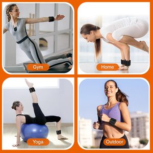 1LB Pulseras de silicona Muñeca ajustable Tobillo Pesas Pulsera <span class=keywords><strong>para</strong></span> caminar Yoga Danza Gimnasio Ejercicio Pilates Caminar Correr - Product Image 5
