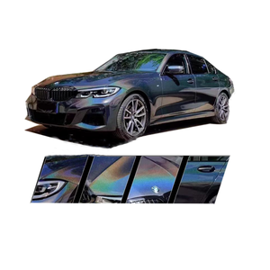 Film de Protection de peinture TPU noir Laser à changement de couleur <span class=keywords><strong>irisé</strong></span> pour voitures pour BMW M3/M4 Film de Protection complet du corps - Product Image 1