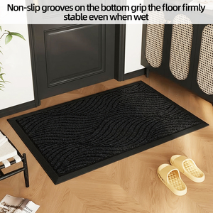 Tapis de porte XL 60x90cm en stock en Pologne, texture ondulée 3D, moderne, lavable, en caoutchouc antidérapant, tapis d'entrée anti-salissures, livraison rapide UE - Product Image 4