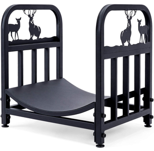 Piccolo pacchetto moderno arredamento per la casa di stoccaggio <span class=keywords><strong>cesto</strong></span> legna da ardere portabagagli <span class=keywords><strong>in</strong></span> ferro e <span class=keywords><strong>vimini</strong></span> per uso domestico - Product Image 1