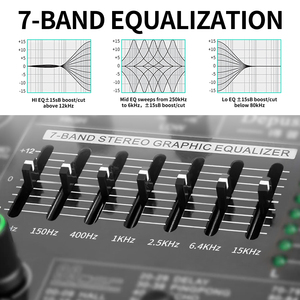 Bàn trộn âm thanh chuyên nghiệp GPUB TS7 7 kênh với 99 hiệu ứng DSP, phantom 48V, MP3, cân bằng 7 dải tần, nguồn điện cân bằng dành cho phòng thu/DJ - Product Image 3