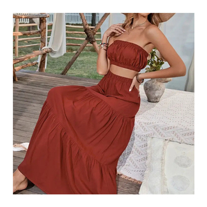 Wholesale 2 Pieces Korean Casual Dress Knitted Fabric, O-Neck Design |  Alibaba.com