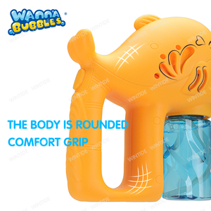 WANNA BUBBLES Nuevo Diseño OEM/ODM Venta al por Mayor Pistola de Burbujas Eléctrica Automática de 6 Agujeros con Forma de Tiburón/Ballena Juguete de Burbujas para Exteriores - Product Image 5