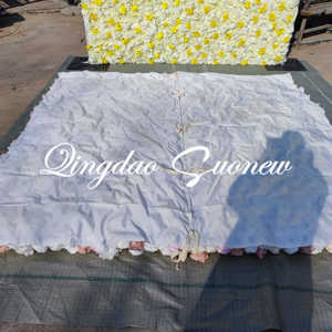 SN-FW17 Nhân Tạo Kem Màu Trắng Và Màu Nâu Vải Tăng Tú Cầu 5D Hoa Backdrop Tường 8ft X 8ft Đám Cưới Trang Trí Sân Khấu - Product Image 4