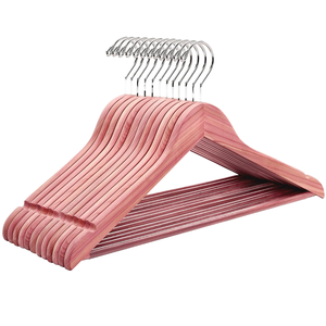 Vente chaude usine : Cintres en bois massif rétro, floqués, antidérapants, sans couture, pour vêtements, chemises et robes - Product Image 1