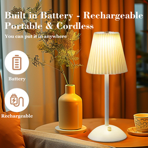 Gran oferta, lámpara de mesa decorativa para dormitorio de estudio moderno, atenuador táctil, brillo, lámpara de escritorio Led recargable inalámbrica - Product Image 4