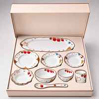 Service de table en mélamine motif fraise : Assiettes, bols, vaisselle pour la maison, la cuisine, le café et le restaurant