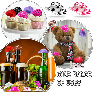 10 pièces en plastique Mini Western Cowboy Cowgirl chapeau mignon Miniature chapeau pour accessoires <span class=keywords><strong>de</strong></span> fête jouet poupée habiller jouer maison <span class=keywords><strong>jeux</strong></span> - Product Image 3