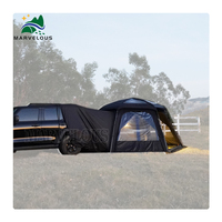 Tente Dôme Familiale Connectable Double Couche Oxford Imperméable pour 8 à 20+ Personnes, Idéale pour Camping, Fêtes en Plein Air et Utilisation avec Voiture (Hayon/Porte-Bagages Arrière)