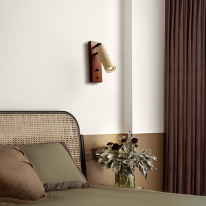 Hiện đại treo tường đầu giường góc có thể điều chỉnh tự nhiên màu vàng Cave đá và óc chó đọc ánh sáng cho cuốn sách - Product Image 5