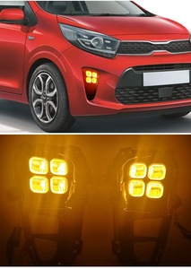 Nhà máy 12V LED <span class=keywords><strong>DRL</strong></span> cho Kia Picanto 2018 2020 ban ngày Chạy ánh sáng lần lượt tín hiệu Picanto LED Đèn sương mù che xe LED ánh sáng ban ngày - Product Image 6