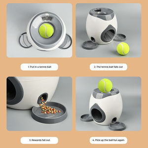 2025 nuovo cane elettrico interattivo Trainer Mini automatico lanciatore di palline da Tennis Pet alimentatore con imballaggio in cartone