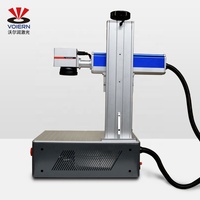 Máquina de Marcado Láser de Fibra 3D Profesional de 3w 5w para Vidrio, Silicona, Plástico, Placa PCB Flexible, Máquina de Grabado Rotativa de Escritorio