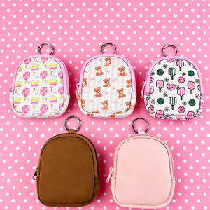 Custom Logo Mini <b>Backpack</b> Small Bag Keychain Coin <b>Purse</b> Wallets Cute Makeup Bag Cosmetic Bags for Women - Product Image 1