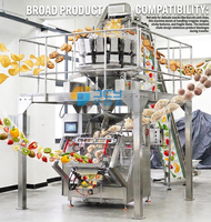 Machine d'emballage automatique multifonctionnelle VFFS en SUS304 pour aliments surgelés et raviolis cuits à la vapeur, capacité 200g