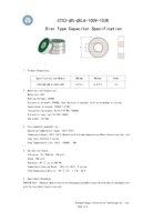 Condensateur disque 100pF X7R 100V pour circuit haute tension haute fréquence.