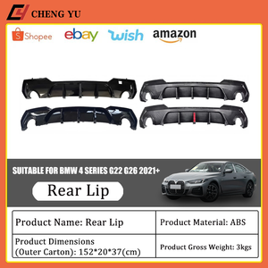 Diffusore Posteriore Stile MP in ABS con Opzione Luce LED in Nero Lucido o Look Carbonio per <span class=keywords><strong>BMW</strong></span> <span class=keywords><strong>Serie</strong></span> <span class=keywords><strong>4</strong></span> <span class=keywords><strong>2020</strong></span>+ G22 G23 Kit Paraurti Sportivo - Product Image 2