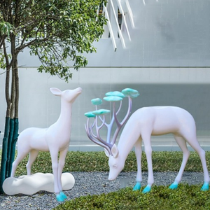 Tượng tuần lộc bằng sợi thủy tinh tùy chỉnh, kích thước thật, chất liệu nhựa <span class=keywords><strong>resin</strong></span>, dùng trang trí ngoài trời - Product Image 6