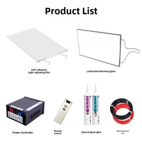 Film intelligent atomisé à commande électronique pour cloisons de bureau, protection de la vie privée, film à intensité variable et à changement de couleur