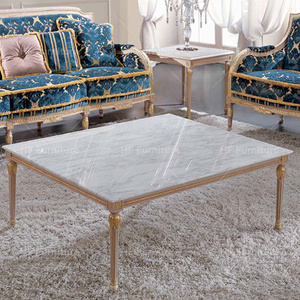 Fauteuil de canapé bleu en bois sculpté de style baroque français pour la maison salon hôtel inspiré palais royal - Product Image 3
