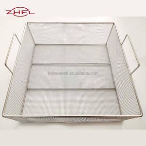 Panier de rangement rectangulaire en acier inoxydable pour cuisine et usage médical, panier en fil métallique écologique pour désinfection, traitement par soudage - Product Image 2