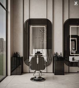 Mobiliario de Lujo para Barbería Masculina: Diseño Industrial Moderno para Salón de Estética, Acero Inoxidable, Diseño Personalizado para Tiendas - Product Image 4
