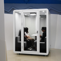 Cabine d'enregistrement téléphonique portable et silencieuse pour usage commercial, isolation acoustique pour enregistrement vocal en centre d'appels