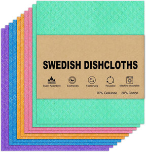 Paños de Cocina Suecos Reutilizables, Paño Ultra Absorbente para Lavar Platos, Paño de Esponja de Celulosa, <span class=keywords><strong>Trapo</strong></span> de Limpieza - Product Image 1