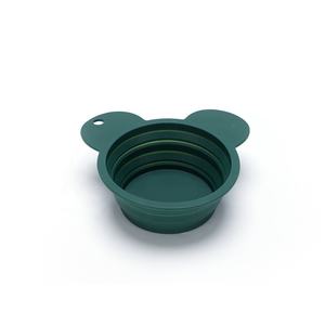 Hot-selling Practical Pet Silicone Travel Bowl Food Grade Silicone Foldable Pet Bowl Cute Bear Design Lightweight for Hiking - Product Image 5