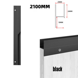 Vente directe d'usine-Poignée de traction invisible sans fente pour armoires et tables de chevet-Modèle Lightning-Poignée en aluminium - Product Image 4