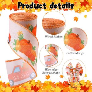 Cinta de Grosgrain de Doble Cara con Diseño de Dibujos Animados de Halloween, Color Sólido, 100% Poliéster, Alta Tenacidad, en Venta - Product Image 3