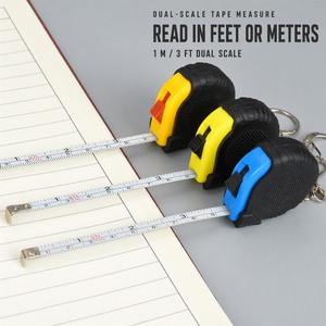 Mini-mètres ruban rétractables 1m avec porte-clés, logo personnalisé, double échelle métrique et impériale, cadeau - Product Image 5