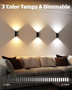 Lámpara <span class=keywords><strong>de</strong></span> Pared Recargable con Sensor <span class=keywords><strong>de</strong></span> Movimiento, Aplique <span class=keywords><strong>de</strong></span> Pared Magnético Inalámbrico, 3 Temperaturas <span class=keywords><strong>de</strong></span> Color, Regulable con Control Remoto y <span class=keywords><strong>Temporizador</strong></span> - Product Image 3