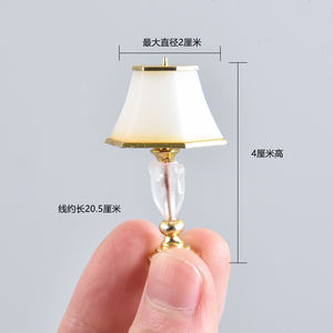 Lampe <span class=keywords><strong>de</strong></span> chevet miniature <span class=keywords><strong>en</strong></span> plastique à l'échelle 1:20, lumière LED réaliste, <span class=keywords><strong>kit</strong></span> d'éclairage pour maison <span class=keywords><strong>de</strong></span> poupée, ensemble <span class=keywords><strong>de</strong></span> meubles <span class=keywords><strong>de</strong></span> jouets à monter soi-même - Product Image 6