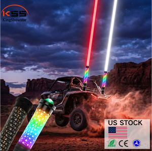 Lumières LED fouet 2FT Fat, stock US, DC12V 5050, effet de poursuite multicolore, contrôle par application RF, synchronisation musicale, clignotant, 40W, faisceau laser RGBW - Product Image 1