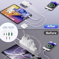 HNT 40W USB C bloc de chargeur mince prise murale multi-ports adaptateur secteur Type C brique pour iPhone 16 15 14 Pro Max chargeurs de prise ue/US