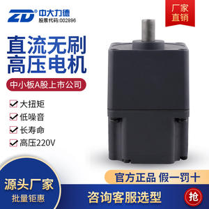 Motorreductor de CC ZD Zhongda 220V sin escobillas con engranajes helicoidales y diseño coaxial, reductor de velocidad - Product Image 2