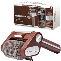 Brosse de gril électrique rechargeable sans fil sans brosse Brosse de nettoyage de gril de barbecue sans poils pour le nettoyage extérieur des poils de gril