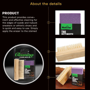 Kit de nettoyage pour bottes en daim et en nubuck, gomme à effacer pour baskets, ensemble de brosses de nettoyage pour chaussures - Product Image 6