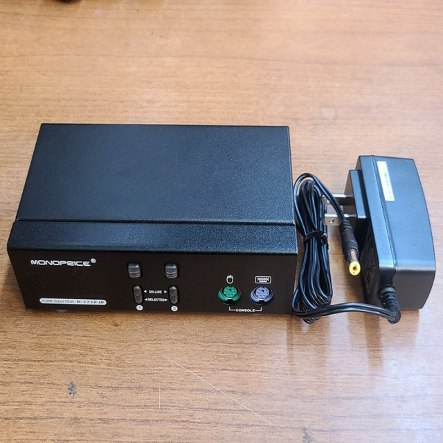 Plc 2 PORT DVI KVM SWITCH IC-1712-ID 1280x1024 RESOLUTION W/ POWER SUPPLY Wholesale