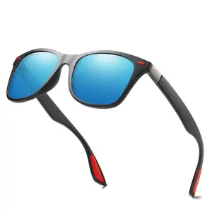 Fishing Brand Designer custom logo Driving Square Frame Wholesale Polarized Sport Sunglasses For Men Logo Sunglasses