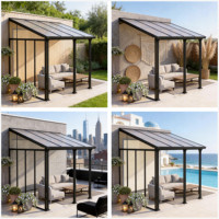Pérgola de Aluminio con Techo de Policarbonato Hueco de 6 mm, 4x3x2.5 m