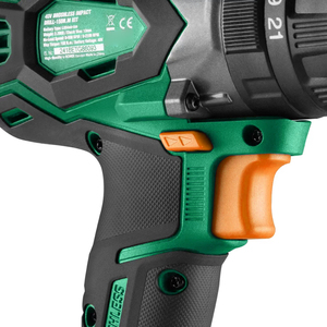 สว่านกระแทกไร้สาย 40V Brushless แรงบิด 150 นิวตันเมตร หัวจับดอกสว่านแบบไม่ใช้กุญแจ ขนาด 13 มม. 2 สปีด 0-2100 รอบต่อนาที 31500 จังหวะต่อนาที พร้อมแบตเตอรี่ 2 ก้อน และเครื่อง<span class=keywords><strong>ชา</strong></span>ร์จ - Product Image 5